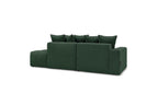 Fixed MONT WHITE fabric corner sofa - Left-hand corner - BOBOCHIC - The Bradery