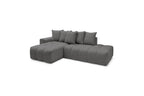 Fixed MONT WHITE fabric corner sofa - Left-hand corner - BOBOCHIC - The Bradery