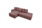 Fixed MONT WHITE corner sofa in fabric - Left-hand corner - BOBOCHIC - The Bradery