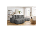 Fixed corner sofa MONT WHITE in fabric - Left-hand corner - BOBOCHIC - The Bradery