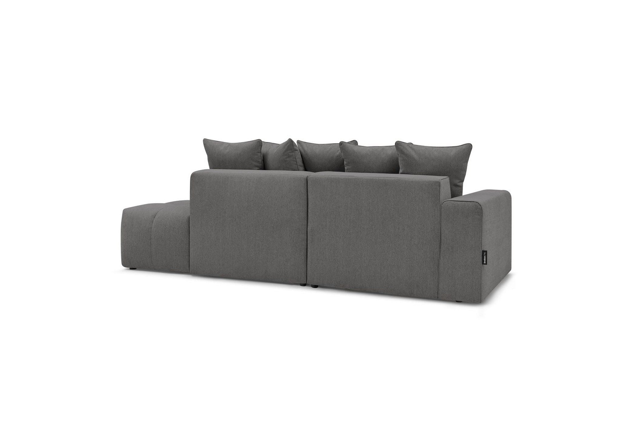 Fixed MONT WHITE fabric corner sofa - Left-hand corner - BOBOCHIC - The Bradery