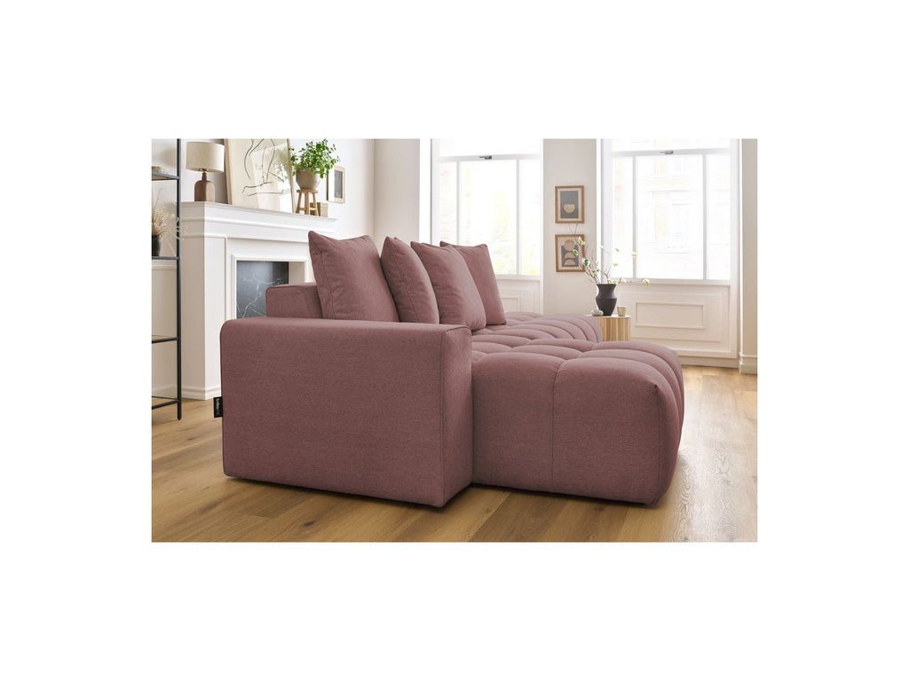Fixed MONT WHITE corner sofa in fabric - Left-hand corner - BOBOCHIC - The Bradery