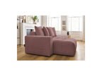 Fixed MONT WHITE corner sofa in fabric - Left-hand corner - BOBOCHIC - The Bradery