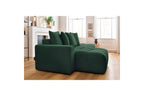 Fixed MONT WHITE fabric corner sofa - Left-hand corner - BOBOCHIC - The Bradery