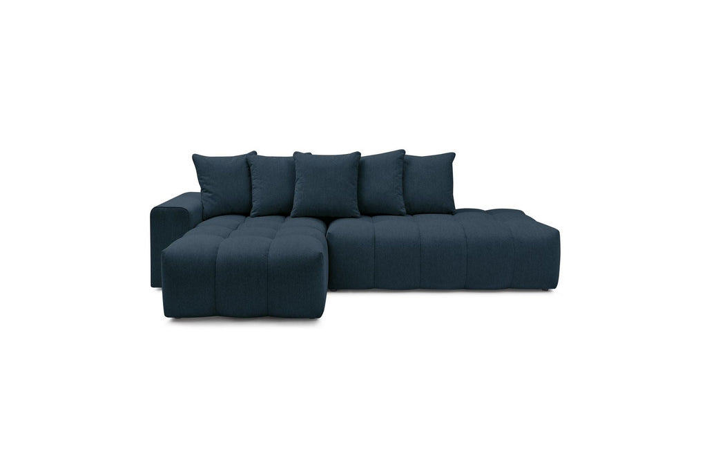 Fixed MONT WHITE fabric corner sofa - Left-hand corner - BOBOCHIC - The Bradery