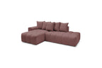 Fixed MONT WHITE corner sofa in fabric - Left-hand corner - BOBOCHIC - The Bradery