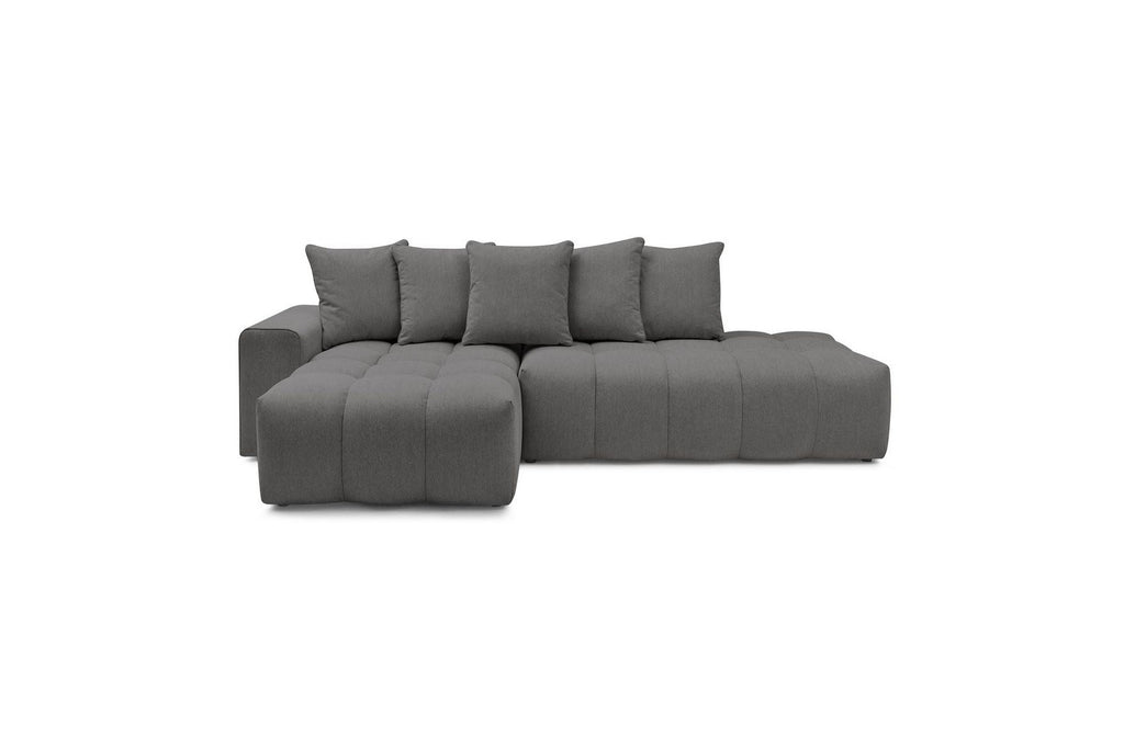 Fixed MONT WHITE fabric corner sofa - Left-hand corner - BOBOCHIC - The Bradery