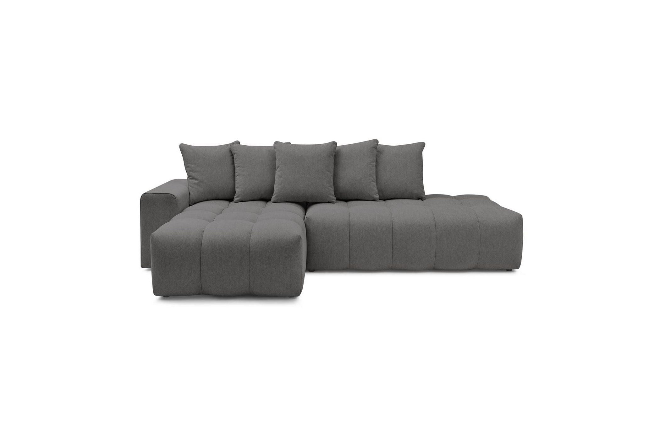 Fixed MONT WHITE fabric corner sofa - Left-hand corner - BOBOCHIC - The Bradery