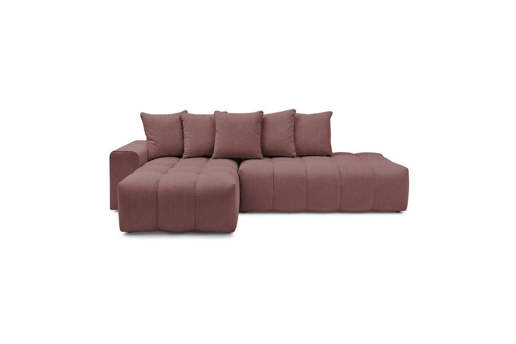 Fixed MONT WHITE corner sofa in fabric - Left-hand corner - BOBOCHIC - The Bradery