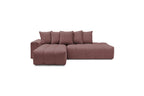 Fixed MONT WHITE corner sofa in fabric - Left-hand corner - BOBOCHIC - The Bradery