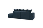 Fixed corner sofa MONT WHITE in fabric - Left-hand corner - BOBOCHIC - The Bradery