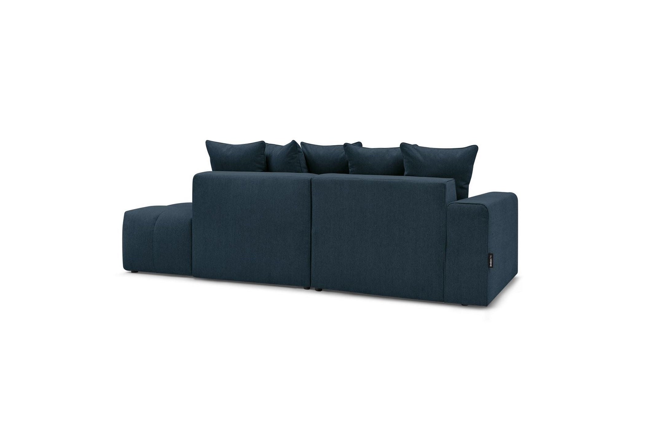 Fixed corner sofa MONT WHITE in fabric - Left-hand corner - BOBOCHIC - The Bradery
