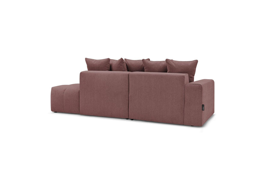 Fixed MONT WHITE fabric corner sofa - Left-hand corner - BOBOCHIC - The Bradery