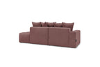 Fixed MONT WHITE fabric corner sofa - Left-hand corner - BOBOCHIC - The Bradery