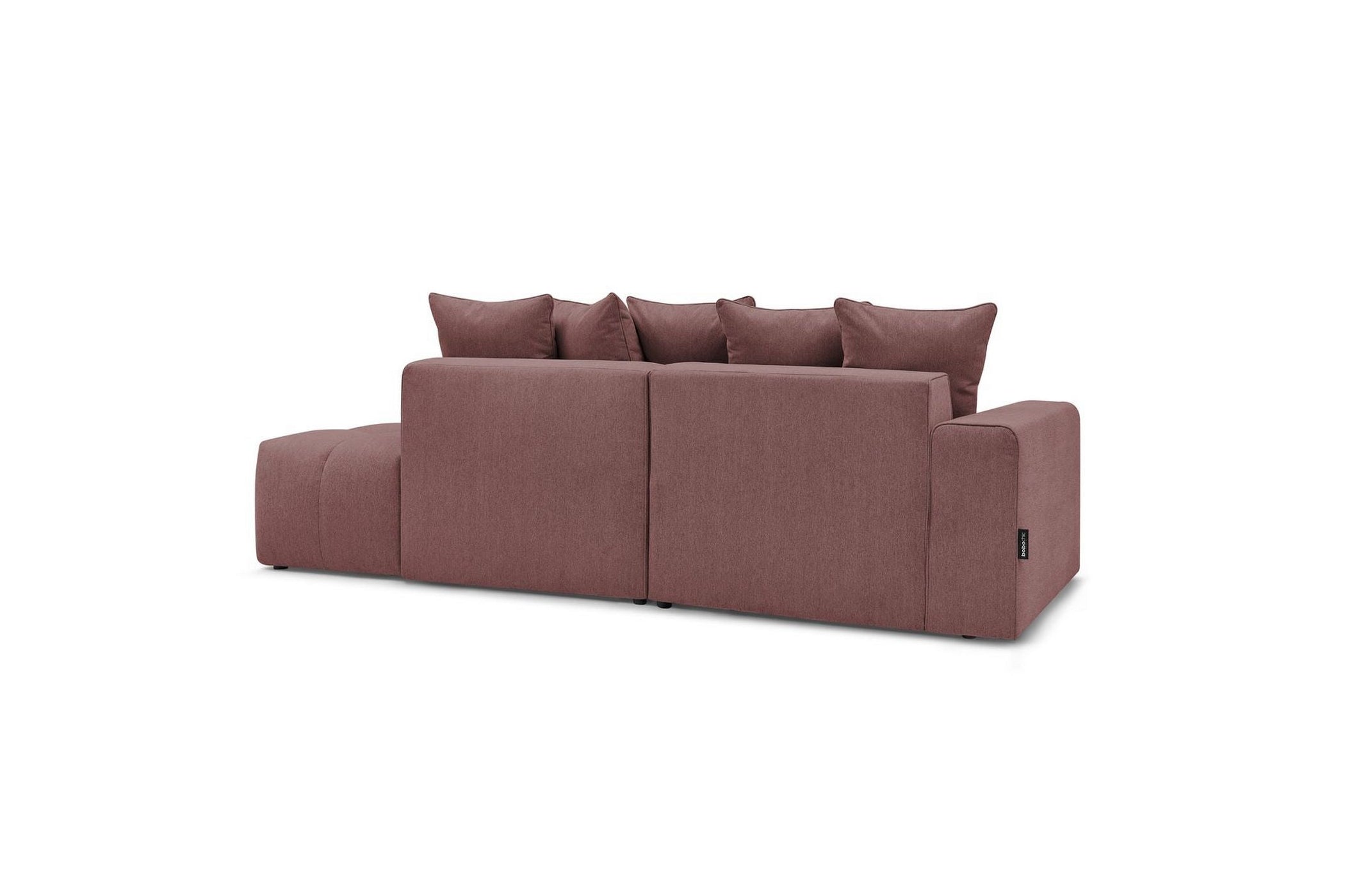 Fixed MONT WHITE fabric corner sofa - Left-hand corner - BOBOCHIC - The Bradery