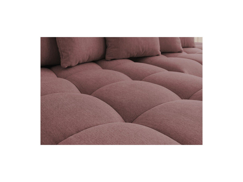 Canapé d'angle fixe MONT BLANC en tissu avec pouf - Angle gauche - BOBOCHIC - The Bradery