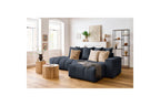 MONT WHITE fixed corner sofa in velvet - Right-hand corner - BOBOCHIC - The Bradery