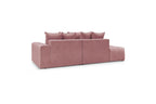 Fixed MONT WHITE corner sofa in velvet - Right-hand corner - BOBOCHIC - The Bradery