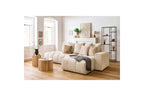 Fixed MONT WHITE corner sofa in velvet - Right-hand corner - BOBOCHIC - The Bradery