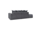 MONT WHITE fixed corner sofa in velvet - Right-hand corner - BOBOCHIC - The Bradery
