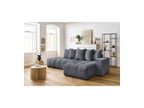 Fixed MONT WHITE corner sofa in velvet - Right-hand corner - BOBOCHIC - The Bradery