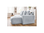 MONT WHITE fixed corner sofa in velvet - Right-hand corner - BOBOCHIC - The Bradery