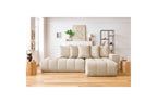 Fixed MONT WHITE corner sofa in velvet - Right-hand corner - BOBOCHIC - The Bradery