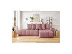 Fixed MONT WHITE corner sofa in velvet - Right-hand corner - BOBOCHIC - The Bradery