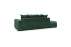 MONT WHITE fixed corner sofa in velvet - Right-hand corner - BOBOCHIC - The Bradery