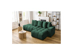 Fixed MONT WHITE corner sofa in velvet - Right-hand corner - BOBOCHIC - The Bradery