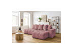 Fixed MONT WHITE corner sofa in velvet - Right-hand corner - BOBOCHIC - The Bradery