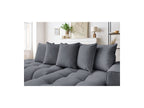 Fixed MONT WHITE corner sofa in velvet - Right-hand corner - BOBOCHIC - The Bradery