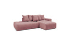 Fixed MONT WHITE corner sofa in velvet - Right-hand corner - BOBOCHIC - The Bradery