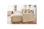 Fixed MONT WHITE corner sofa in velvet - Right-hand corner - BOBOCHIC - The Bradery