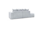 Fixed MONT WHITE corner sofa in velvet - Right-hand corner - BOBOCHIC - The Bradery