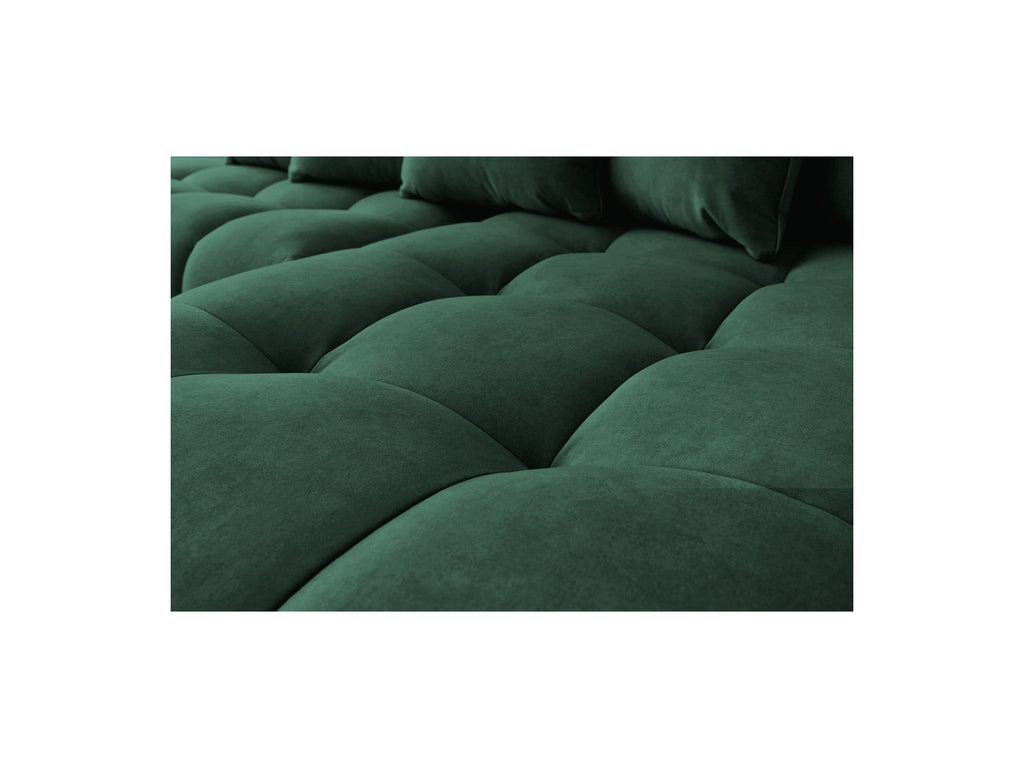 Fixed MONT WHITE corner sofa in velvet - Right-hand corner - BOBOCHIC - The Bradery