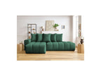 MONT WHITE fixed corner sofa in velvet - Left-hand corner - BOBOCHIC - The Bradery
