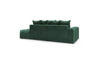 MONT WHITE fixed corner sofa in velvet - Left-hand corner - BOBOCHIC - The Bradery