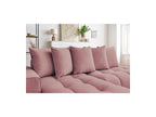 MONT WHITE fixed corner sofa in velvet - Left-hand corner - BOBOCHIC - The Bradery