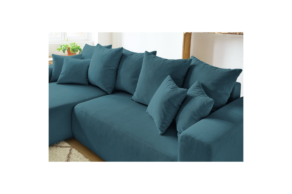 Reversible corner sofa bed with storage ENVY corduroy - BOBOCHIC - The Bradery