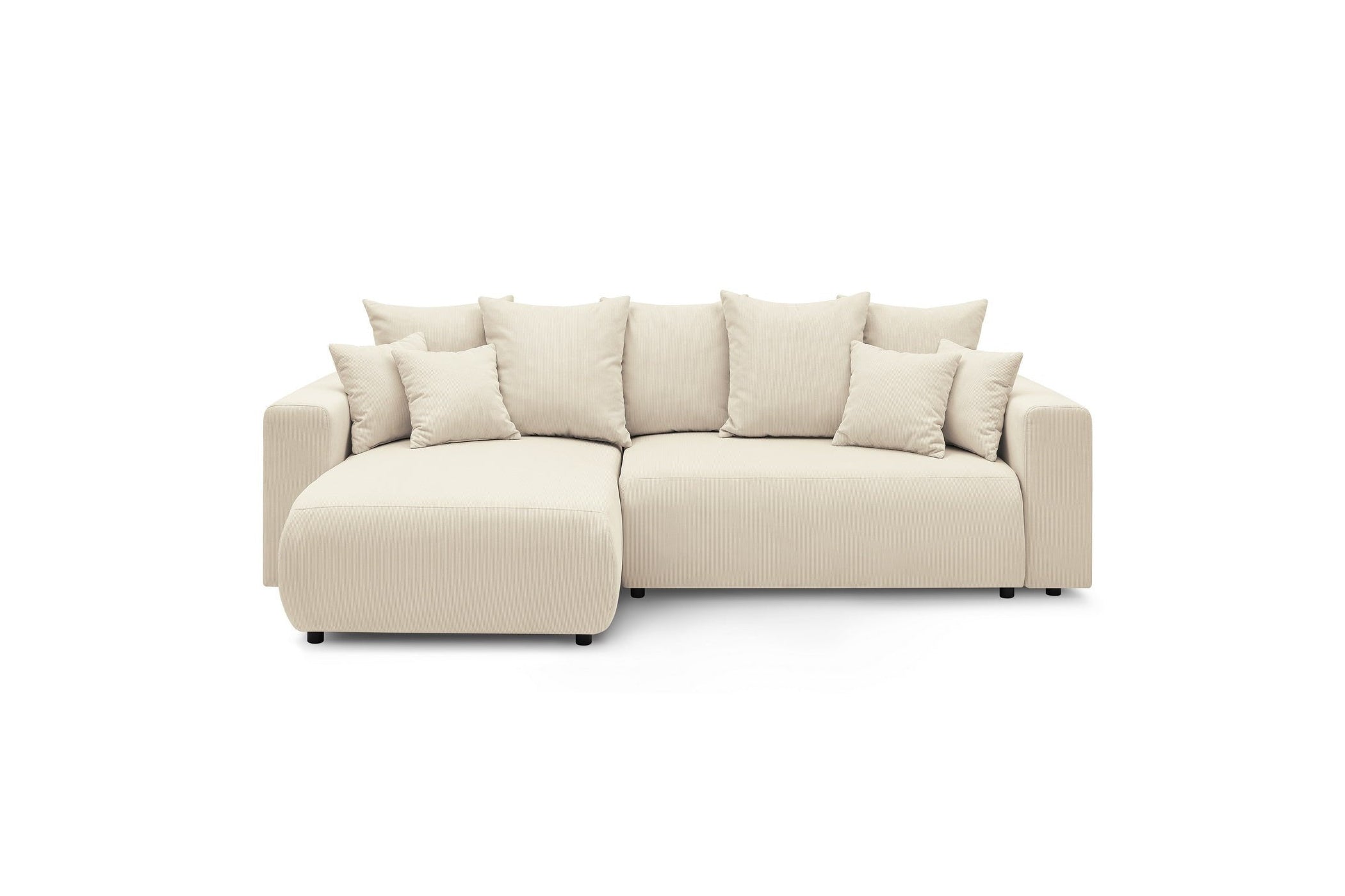 Reversible corner sofa bed with storage ENVY corduroy - BOBOCHIC - The Bradery