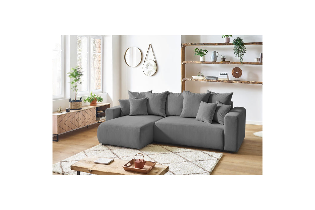 Reversible convertible corner sofa with storage ENVY corduroy - BOBOCHIC - The Bradery