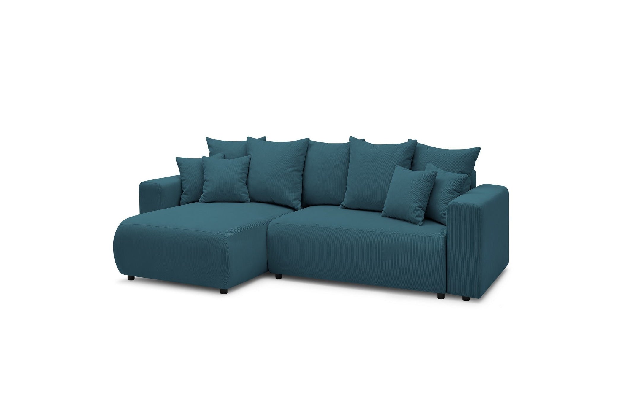 Reversible corner sofa bed with storage ENVY corduroy - BOBOCHIC - The Bradery
