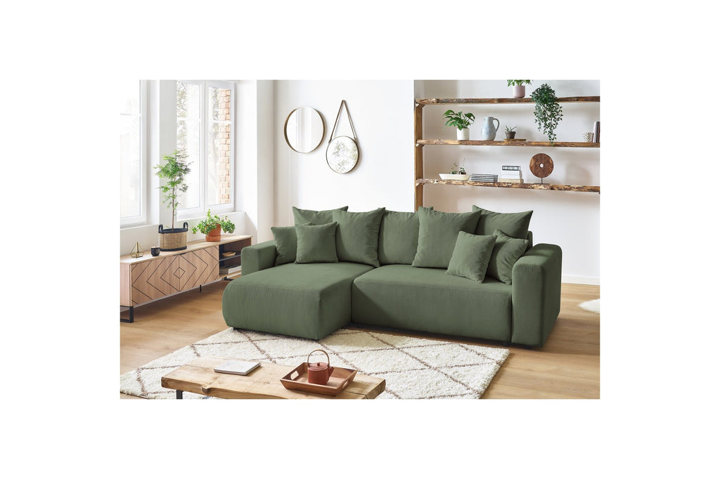 Reversible convertible corner sofa with storage ENVY corduroy - BOBOCHIC - The Bradery