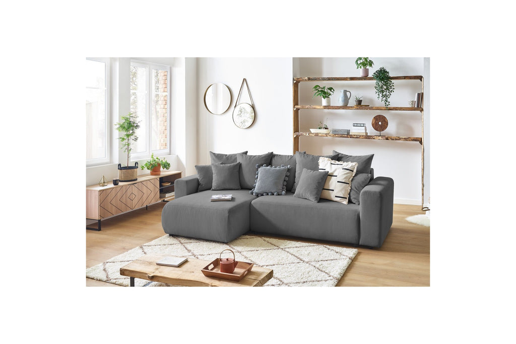 Reversible convertible corner sofa with storage ENVY corduroy - BOBOCHIC - The Bradery