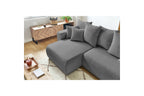 Reversible convertible corner sofa with storage ENVY corduroy - BOBOCHIC - The Bradery