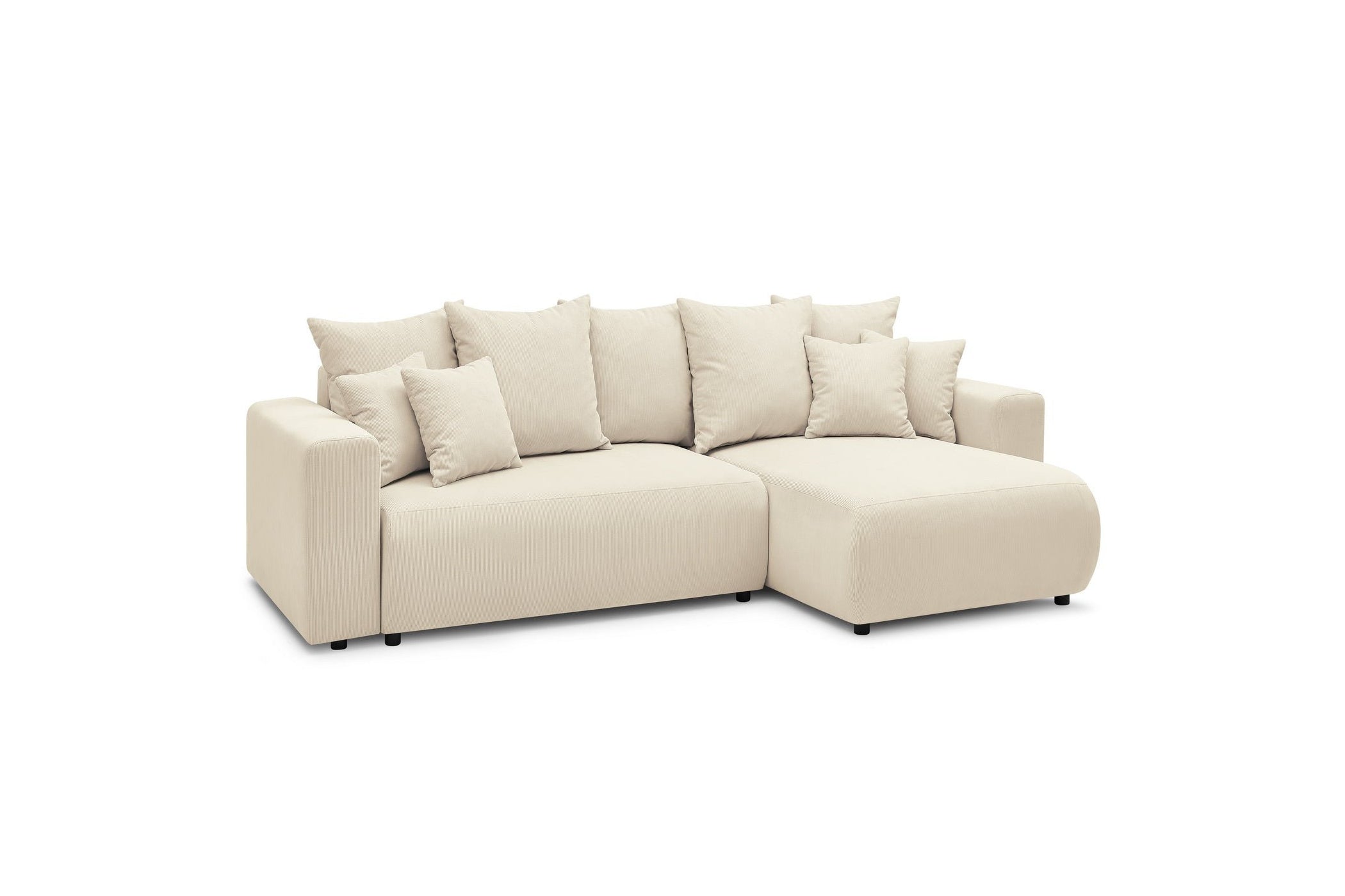 Reversible convertible corner sofa with storage ENVY corduroy - BOBOCHIC - The Bradery