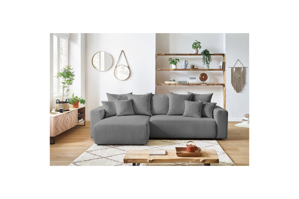 Reversible convertible corner sofa with storage ENVY corduroy - BOBOCHIC - The Bradery