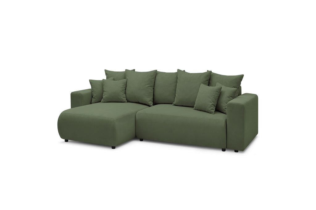 Reversible corner sofa bed with storage ENVY corduroy - BOBOCHIC - The Bradery