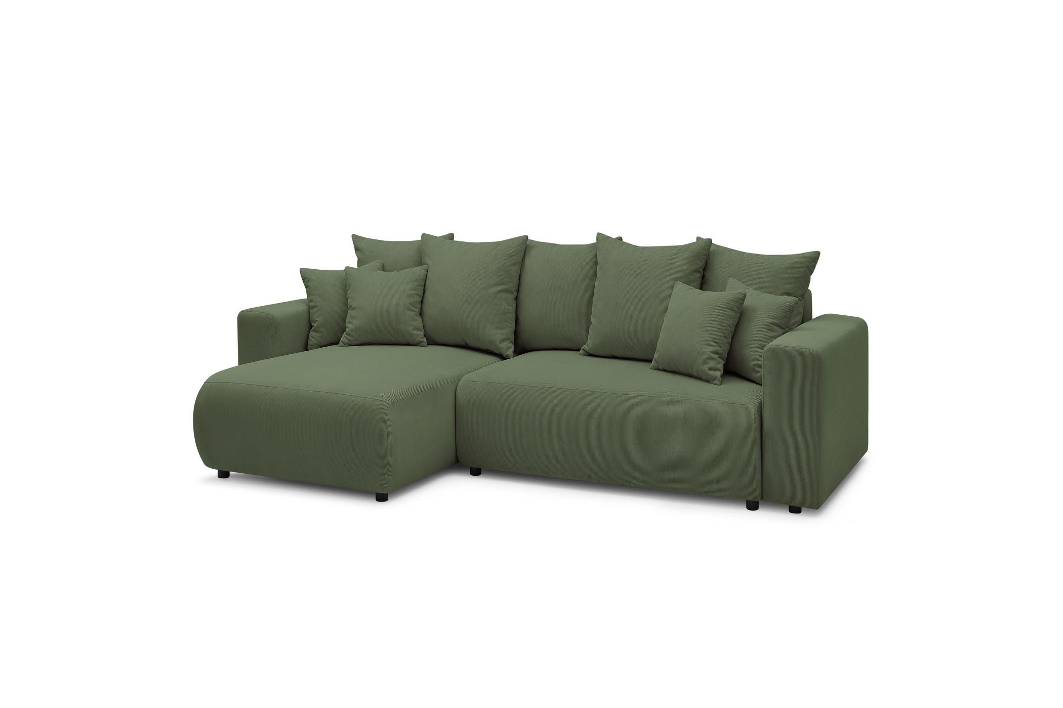 Reversible corner sofa bed with storage ENVY corduroy - BOBOCHIC - The Bradery